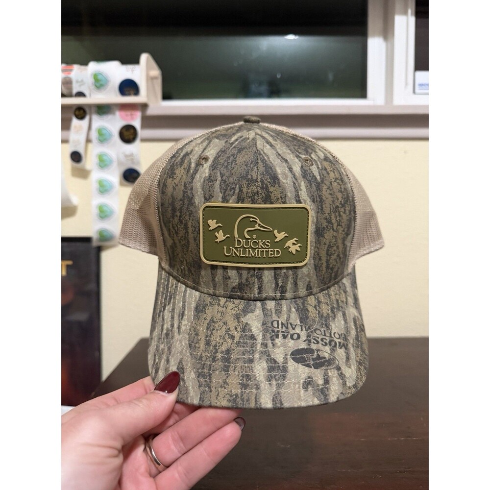 Ducks Unlimited Logo Patch Camouflage Mesh Back Ball Cap Cotton Camo Adjustable